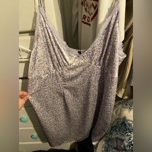 Floral purple slip dress